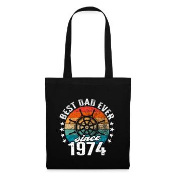 Meilleur père du monde Capitaine depuis 1974 - Sac en tissu - noir - Devant