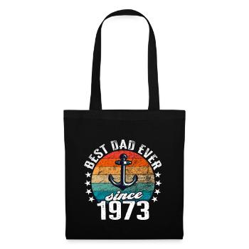 Meilleur père du monde depuis 1973 présentateur - Sac en tissu - noir - Devant