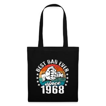 Bester Papa der Welt seit 1968 Vatertag - Stoffbeutel - Schwarz - Vorne