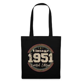1951 Retro Vintage Birthday Born In - 1951 - Tote Bag - black - Front