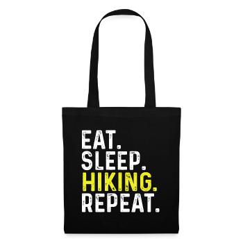 Eat Sleep Hiking Repeat - Tote Bag - black - Front