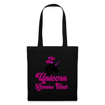 Farben änderbar | Einhorn Lovers Club - Stoffbeutel - Schwarz - Vorne