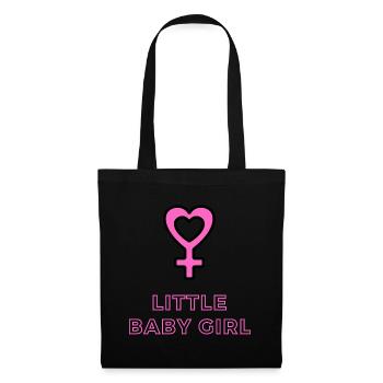 Annonce de bébé - Filles - Grossesse - Sac en tissu - noir - Devant