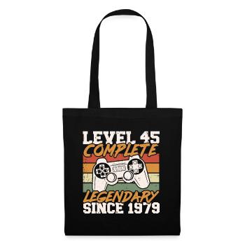45th Birthday Level 45 Complete Né en 1979 - Sac en tissu - noir - Devant