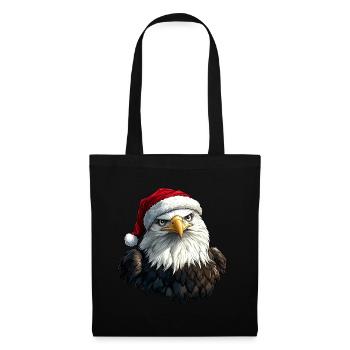 Adler Weihnachten - Stoffbeutel - Schwarz - Vorne