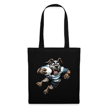 Rugby canin - Sac en tissu - noir - Devant