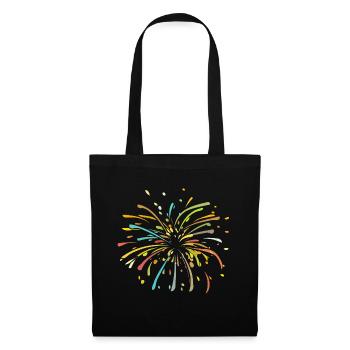 feux d'artifice - Sac en tissu - noir - Devant