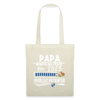 2023 Papa Agriculteur Agriculture Bébé Naissance - Sac en tissu - nature - Devant