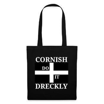 Cornish Dreckly White - Tote Bag - black - Front