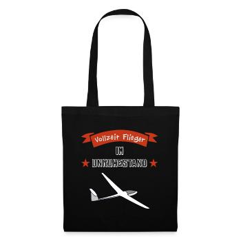 vollzeit flieger im unruhestand - Stoffbeutel - Schwarz - Vorne