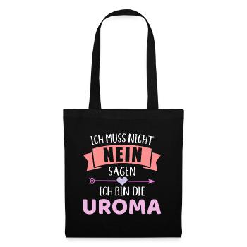 Uroma - Stoffbeutel - Schwarz - Vorne