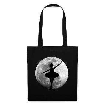 Ballerina in Full Moon Ballet Dance - Tote Bag - black - Front