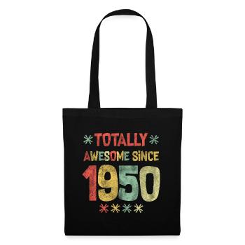 Alles Gute zum Geburtstag - total genial seit 1950 - Stoffbeutel - Schwarz - Vorne