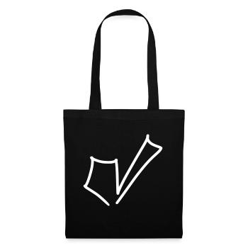 Hook Emoji Sketch Dessin - Sac en tissu - noir - Devant