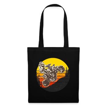 motocross quad moto cross motos quad - Sac en tissu - noir - Devant