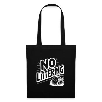 Anti Littering Shirt Earth Day Protection - Stoffbeutel - Schwarz - Vorne