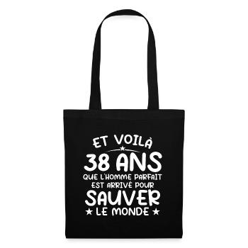 38 years old Gift 38 years old Original Gift Men 38 years old - Tote Bag - black - Front