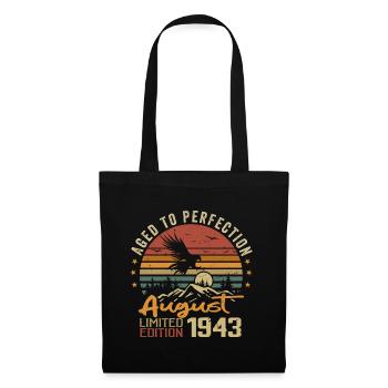 Millésime Août 1943 Cadeau Anniversaire Août 1943 - Sac en tissu - noir - Devant
