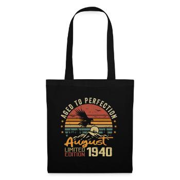 Vintage August 1940 Birthday Gift August 1940 - Tote Bag - black - Front