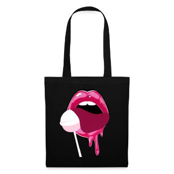 CHUPACHUPS LIPPEN - Stoffbeutel - Schwarz - Vorne