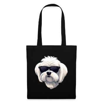 Maltese Dog The Gangster - Tote Bag - black - Front