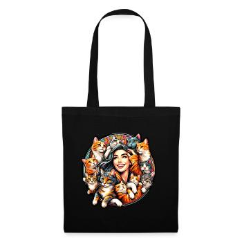Puurfect Love Cat Loving - Tote Bag - black - Front