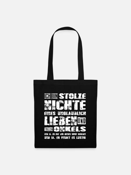 stolzer Nichte eines coolen und tollen Onkels - Stoffbeutel - Schwarz