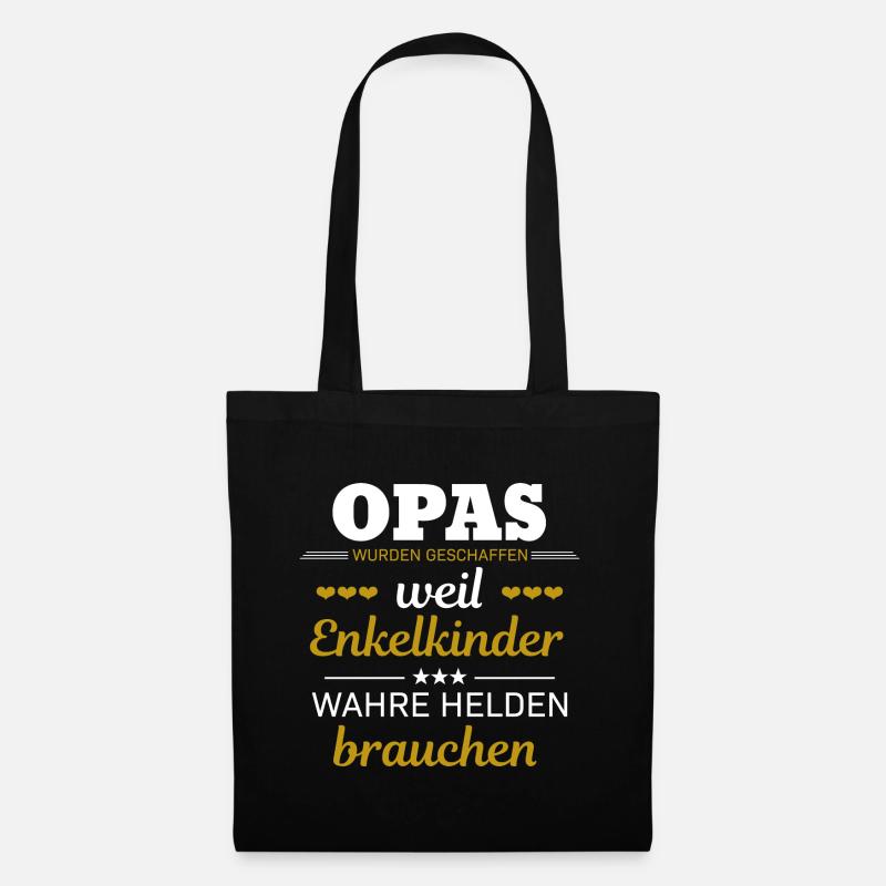 Opas wurden geschaffen - Stoffbeutel - Schwarz