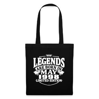 legends are born in mai 1998 - 25 years old - Tote Bag - black - Front