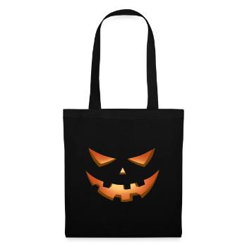 visage citrouille pour halloween - Sac en tissu - noir - Devant