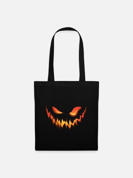 schreckliches Monster für Halloween-Party - Stoffbeutel - Schwarz