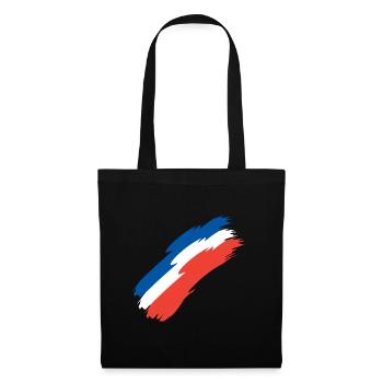 Drapeau drapeau de la France - Sac en tissu - noir - Devant