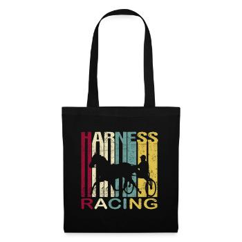 Harnais Racing Harness Racing Retro Vintage Silhouette - Sac en tissu - noir - Devant