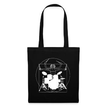 Drummer Vitruvian Man Drumsticks - Tote Bag - black - Front