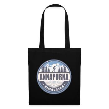 Annapurna Himalayas Nepal Vintage Hiking Design - Tote Bag - black - Front