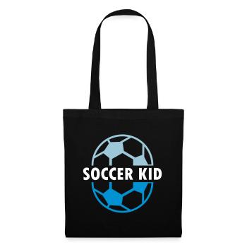 Soccer kid (two halves of football) - Tote Bag - black - Front