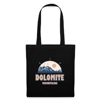 Dolomite Mountains Italy Vintage Mountain Hiking - Tote Bag - black - Front