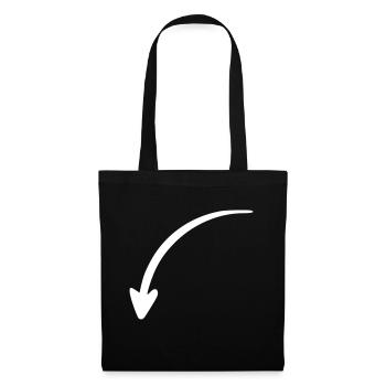 Arrow drawing sketch white - Tote Bag - black - Front