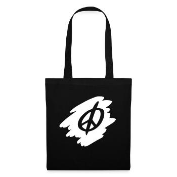 Signe de la Paix Dessin de la Paix Croquis blanc - Sac en tissu - noir - Devant