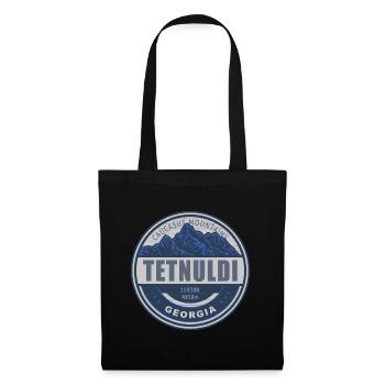 Tetnuldi Georgia Vintage Mountain Hiking Design - Tote Bag - black - Front
