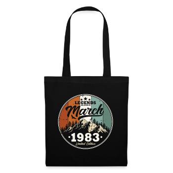 Des légendes sont nées en mars 1983 - Sac en tissu - noir - Devant
