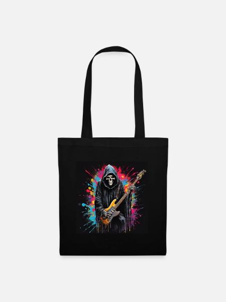 The Grim Reaper Death Guitariste Splash Art - Sac en tissu - noir