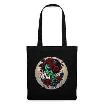 Zombie Girl - Stoffbeutel - Schwarz - Vorne
