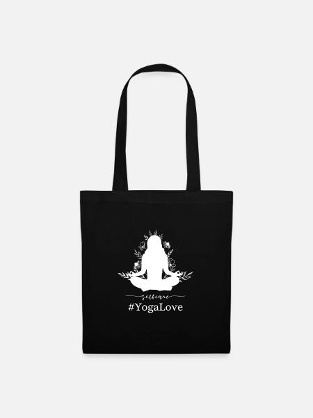 Selfcare #YogaLove - Stoffbeutel - Schwarz