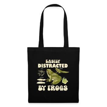 Easily Distracted By Frogs - Tote Bag - black - Front
