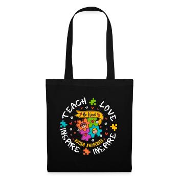Autism Awareness Teacher Teach Hope Love Inspire - Tote Bag - black - Front