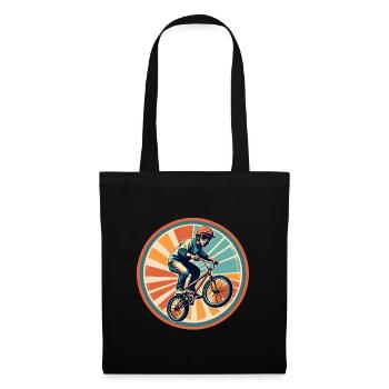 BMX Rider in a vintage graphic style - Tote Bag - black - Front
