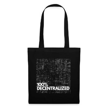 100% DECENTRALIZED - Stoffbeutel - Schwarz - Vorne