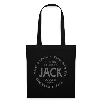 JACK personalisiertes Vorname Jack Geschenk - Stoffbeutel - Schwarz - Vorne