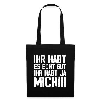 Tu l’as vraiment bien, tu m’as - Sac en tissu - noir - Devant